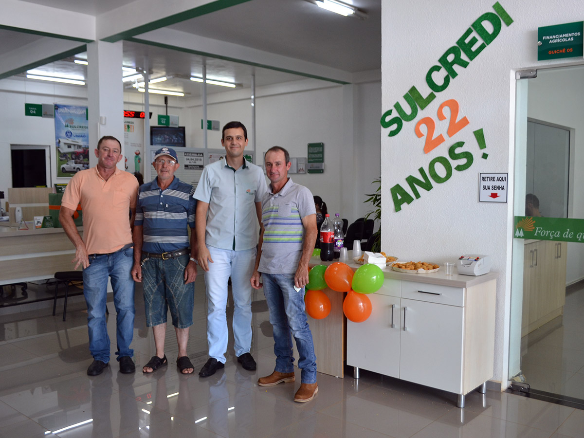 Sulcredi comemora 22 anos da sua primeira agência