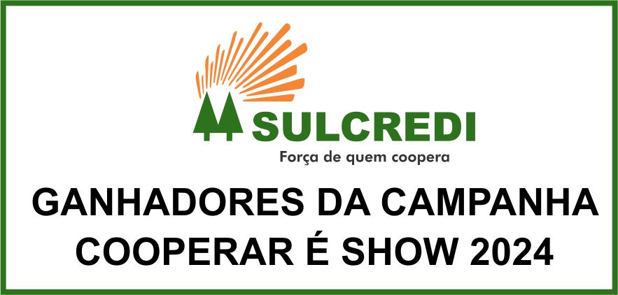Sulcredi divulga os ganhadores da Campanha 'Cooperar é Show' 2024